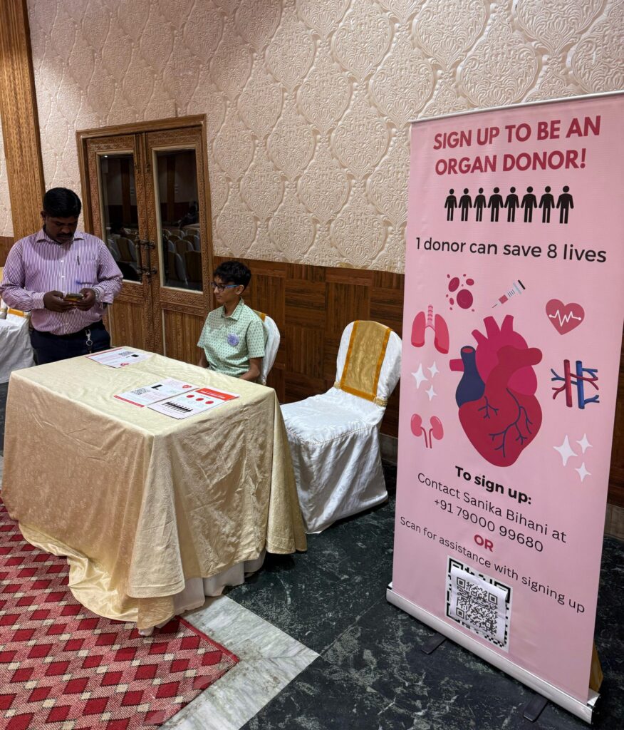 organ donation wedding booth